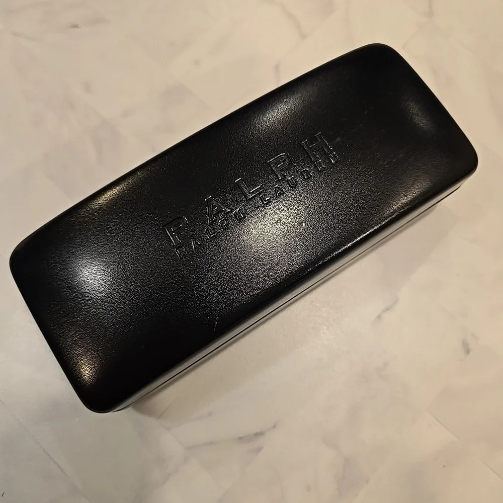 Ralph Lauren Black Hard Shell Eyeglasses/Sunglasses Case Free Shipping‎